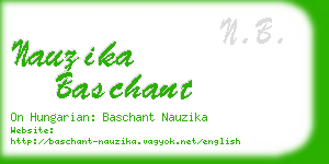 nauzika baschant business card